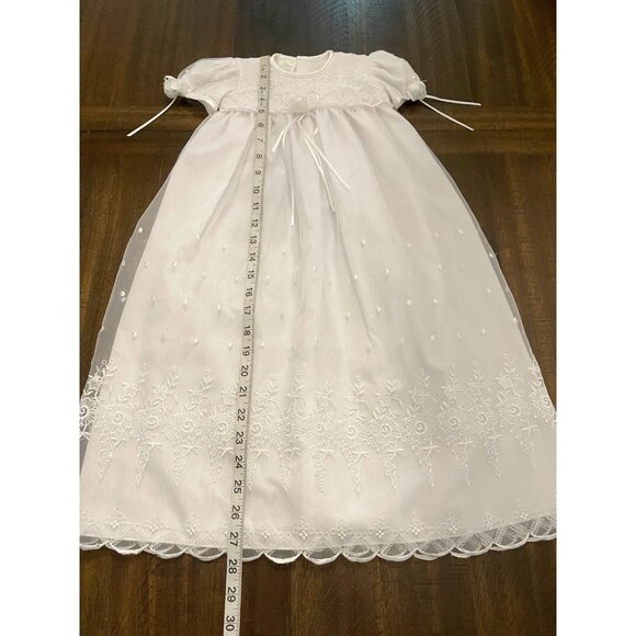Vintage Religious Christening/Baptism Gown 3-6 Month White Embroidered Dress - Picture 5 of 6